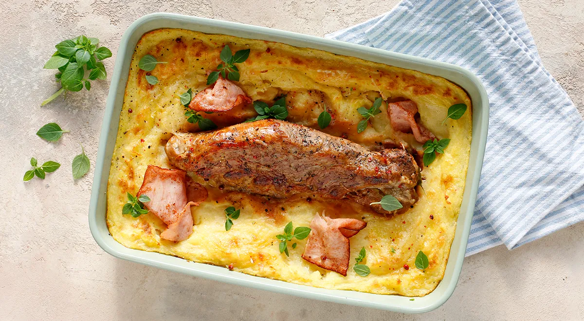 Нежная картофельная запеканка со свиной вырезкой для идеального ужина