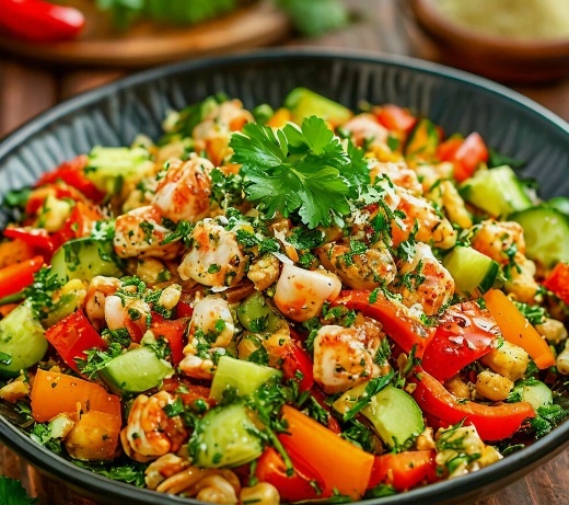 Салат с болгарским перцем и крабовыми палочками: свежий вкус весны