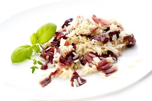 Новый взгляд на ризотто: Красное с мангольдом