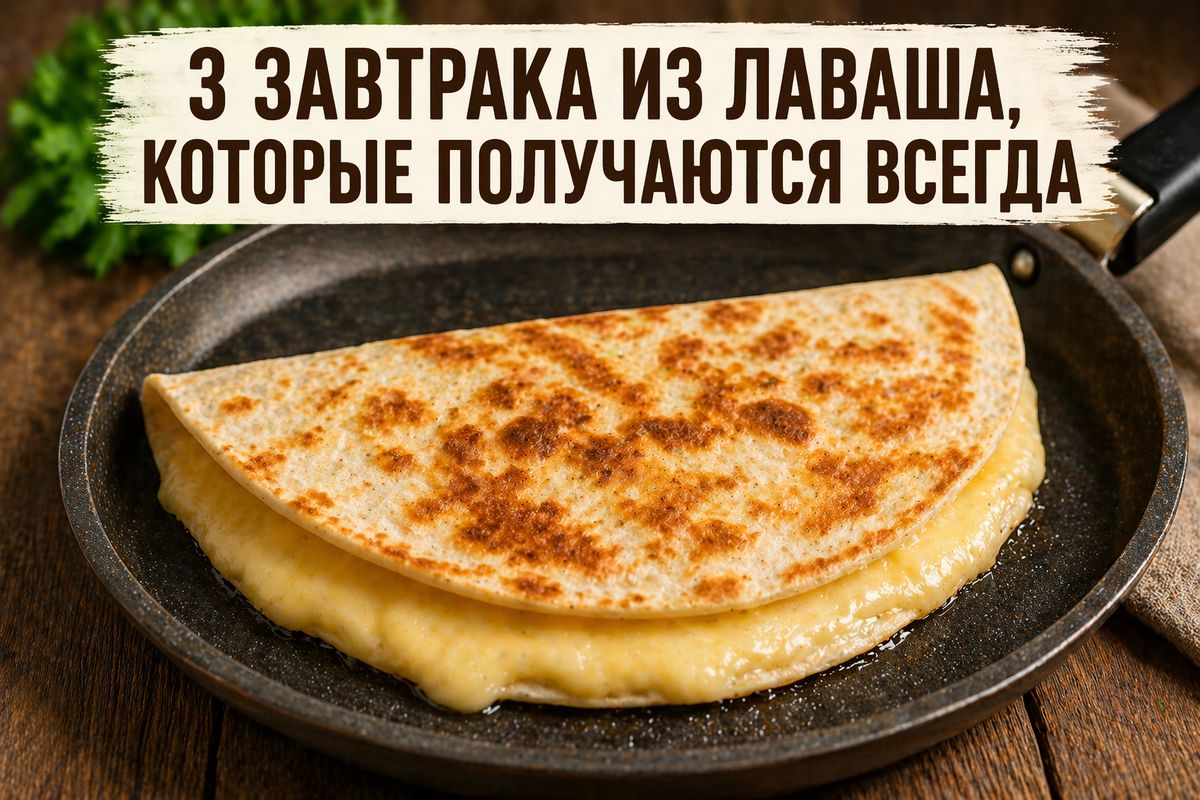 Легкие и быстрые завтраки из лаваша на каждый день